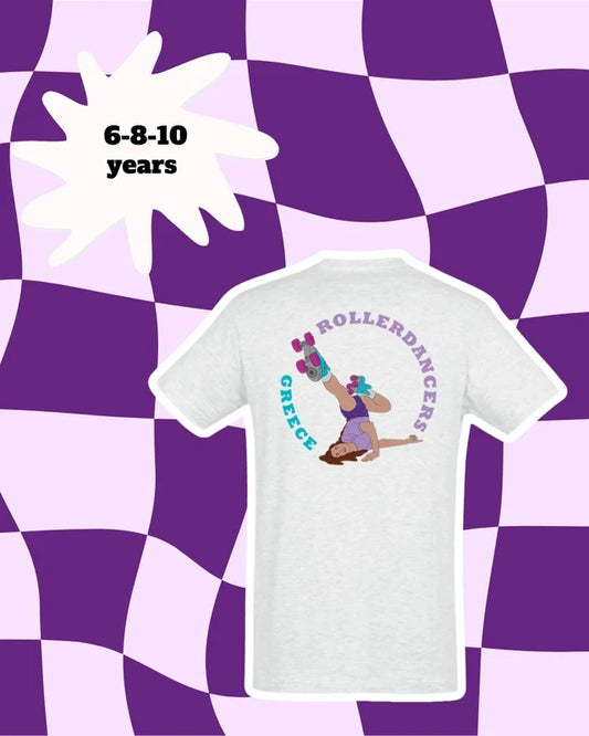 Rollerdancersgreece White T-Shirt – Kids (6Y–10Y)